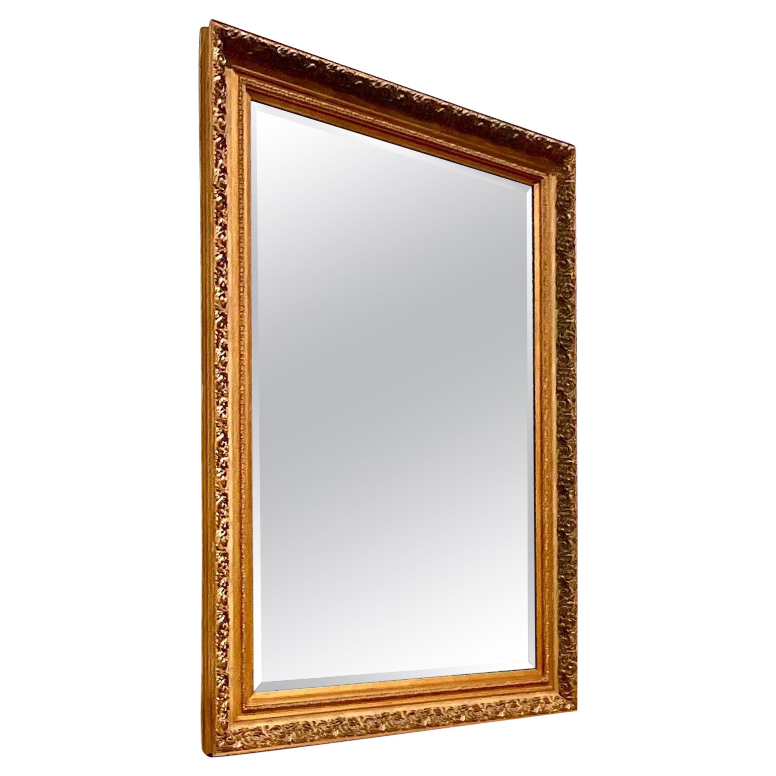 Vintage Monumental Regency Gilt Floor Mirror For Sale at 1stDibs