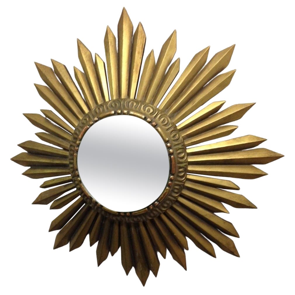 Giltwood Sunburst Mirror For Sale