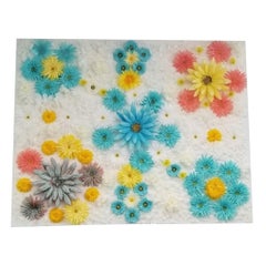 Silk Floral Art on Canvas by Neat
