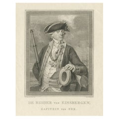 Antique Portrait of Captain Van Kinsbergen, Proof