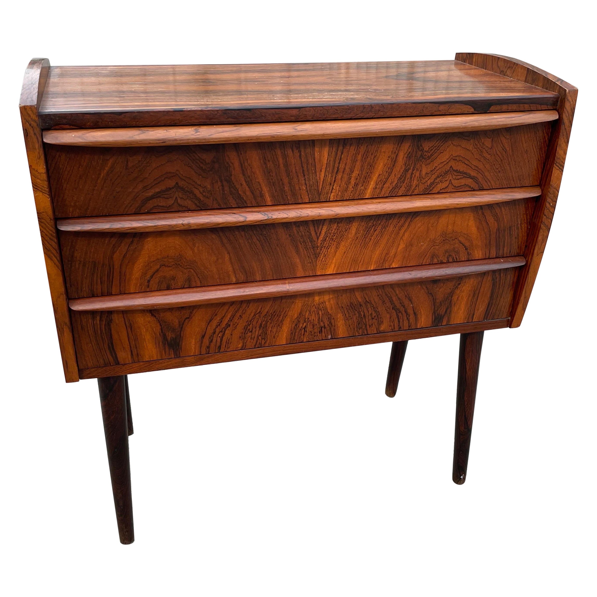 Wonderful Danish Rosewood Dresser with Brass Legs at 1stDibs