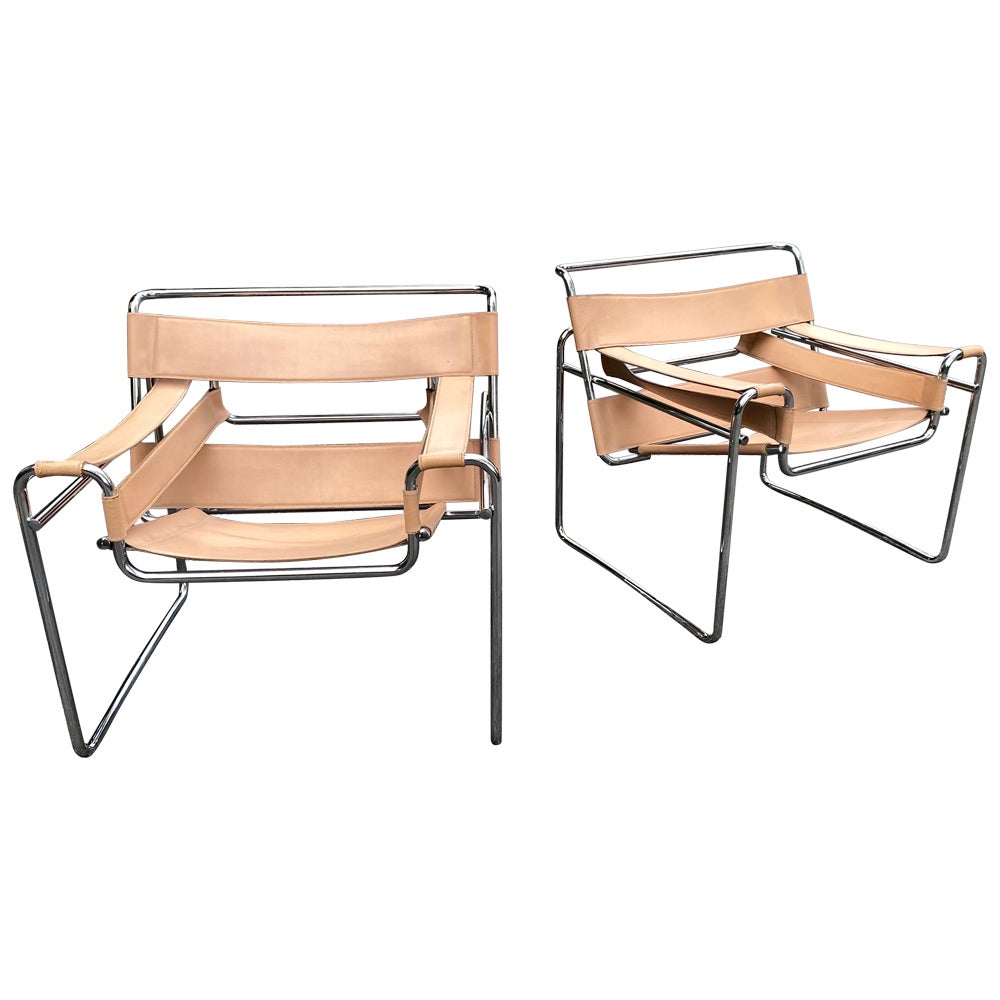 Marcel Breuer Pair of Wassily Chairs