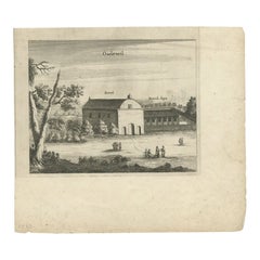 Impression ancienne d'une église d'Audenwil à Ceylan ou aujourd'hui Sri Lanka, 1672