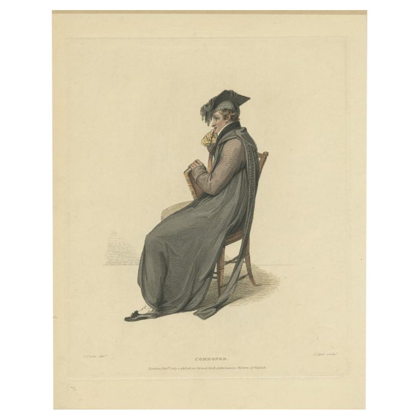 Antique Print of a Commoner Named John Townshend, 1813 For Sale