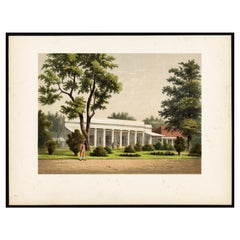 Antique Print of a Colonial Residence in Batavia 'Jakarta', Indonesia, 1888