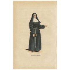 Used Print of a Nun of Congregation of Daughters Hospitallers, 1845