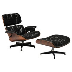 Eames Lounge Chair with Ottoman for Herman Miller, 1st Edition 57-59