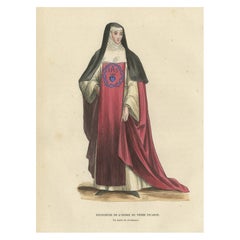 Antique Print of a Nun of the Order of Incarnate Word & Blessed Sacramen