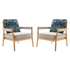 Set of Two Rodolfo Dordoni ''Dine Out Armchair' Teak, Rope and Fabric by Cassina
