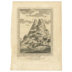 Antique Print of Adam's Peak in Sri Lanka, by Arkstee & Merkus, 1761