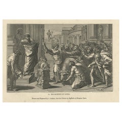 Antique Print of the Sacrifice at Lystra or Hatunsaray in modern Turkey, 1835
