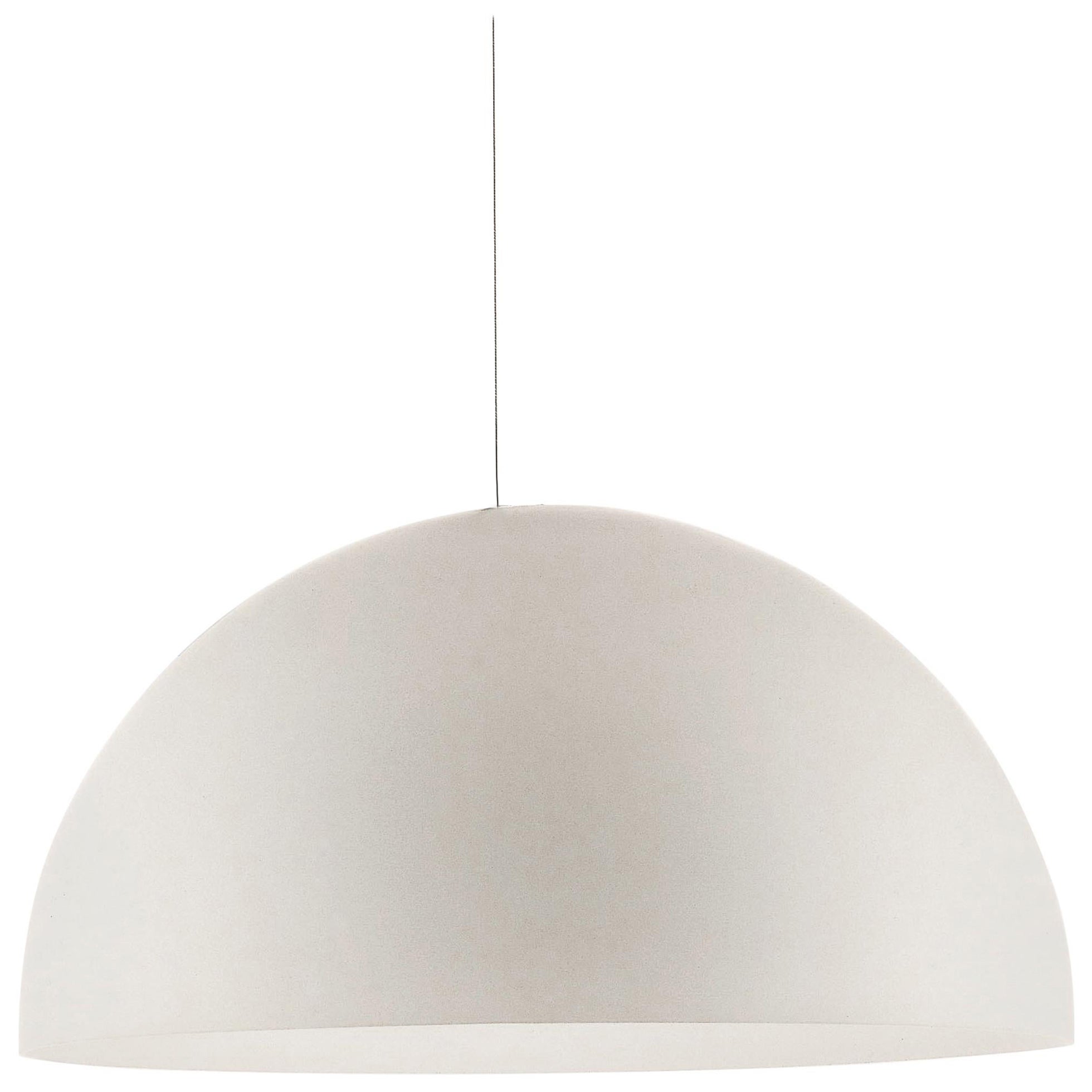Vico Magistretti Suspension Lamp 'Sonora' Opaline Methacrylate by Oluce For Sale