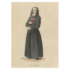 Antique Print of a Sister of the Our Lady of Charity of the Good Shepherd