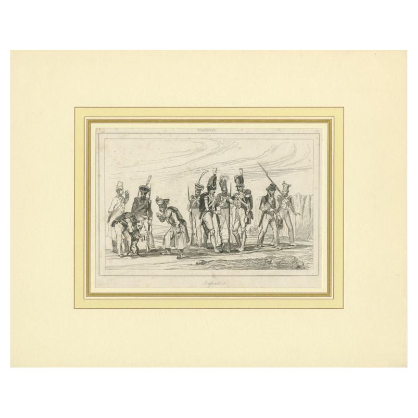 Stampa antica della fanteria svedese, 1870 ca.