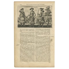 Original Antique Print of an Asian Envoy by Nieuhof, '1665'