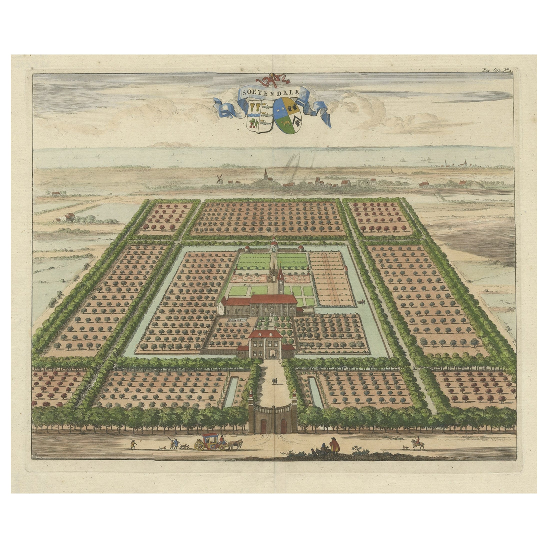 Impression de la propriété de Soetendale, entre Grijps et Serooskerke, 1696