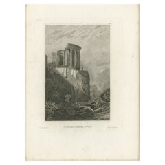 Antique Print of the Temple of the Sibyl by Meyer, 1837