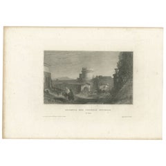 Antique Print of the Tomb of Caecilia Metella by Meyer, 1836
