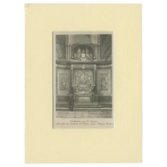 Antique Print of the Tomb of Michiel De Ruyter, C.1900