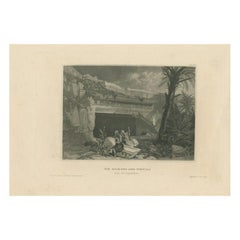 Antique Print of the Tomb of the Kings in Jerusalem, 1836