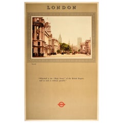 Original Vintage Post War London Underground Transport Poster Whitehall Taylor