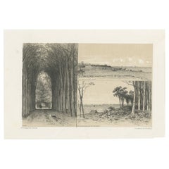 Used Print of the Village of Rijs and the 'Slotermeer' by Craandijk, 1886