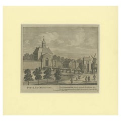 Antique Print of the 'Utrechtse Poort' in The Netherlands by Schenk, c.1708
