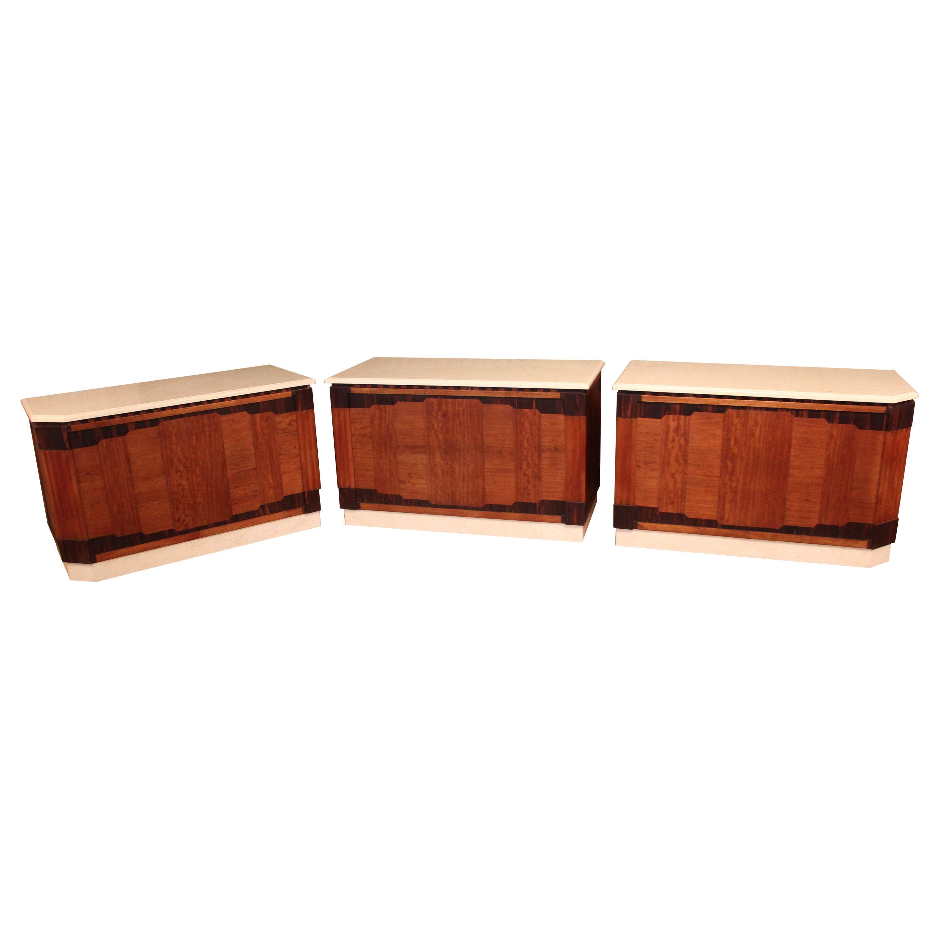 Series of Three Art Deco Store Counters by Jules Cayette