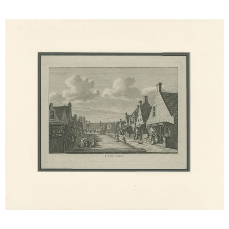 Antique Print of the Frisian Village of Arum, C.1790 For Sale