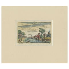 Used Print of the Dutch Village of Baambrugge, C.1730