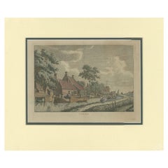 Used Print of the Village of Baard in the Netherlands, c.1790