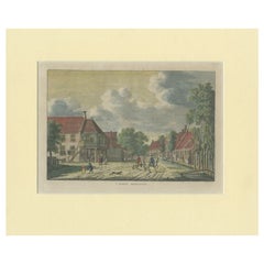 Used Print of the Village of Berlikum in The Netherlands, c.1790