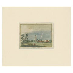 Antique Print of the Village of Burgh by Spilman, c.1750