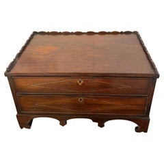 Unusual Antique Victorian Quality Rosewood Writing Box