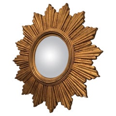 Sunburst-Spiegel aus Kunstharz, französisches Werk