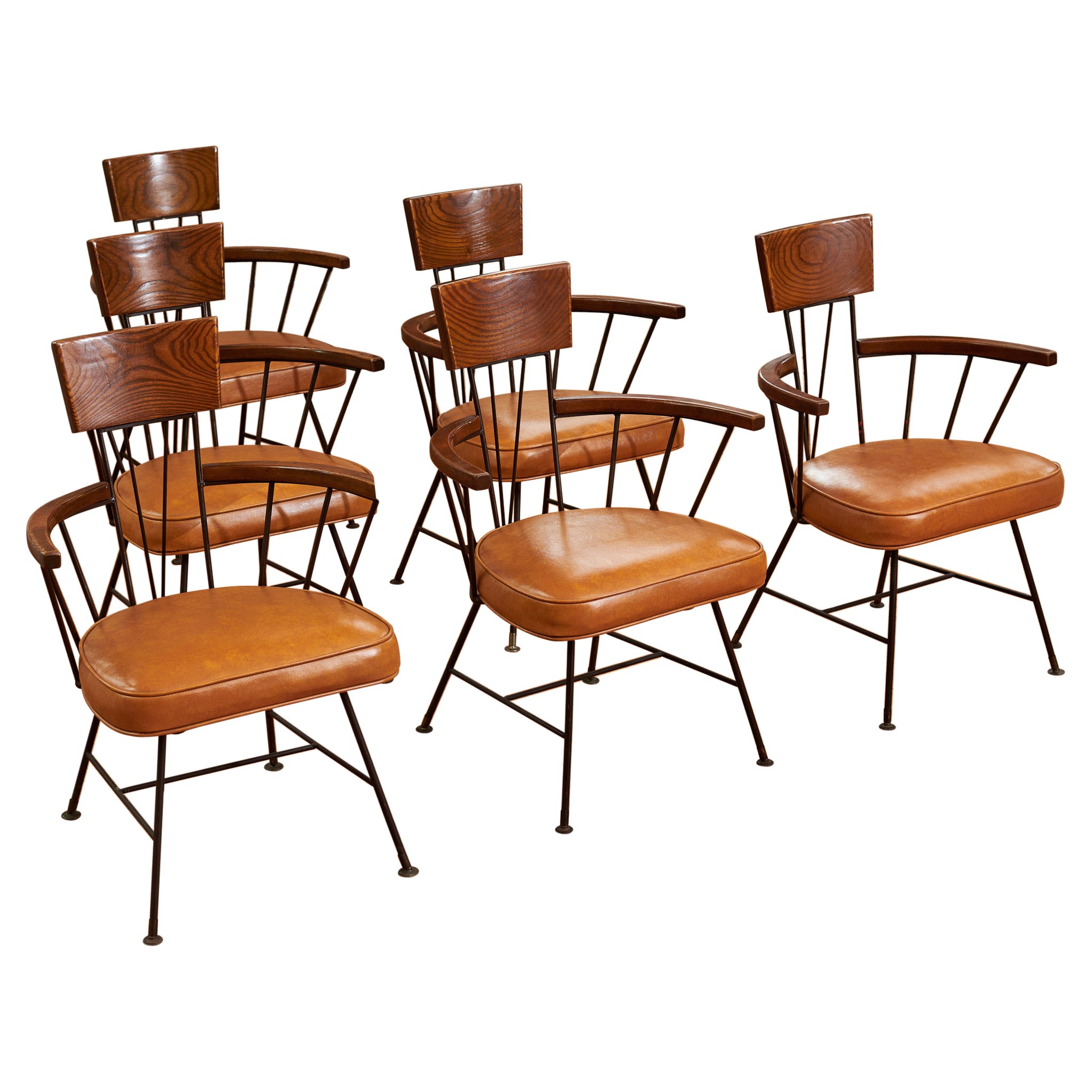 Richard McCarthy for Selrite Captain Dining Chairs With Arms Set of 6