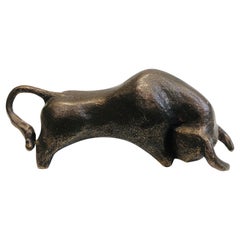 Bronze Sculpture Representing a Bull, French Work, circa 1950