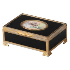 Late 19th Century Hand Painted Jewelry Box, Manner of Jean Guérin