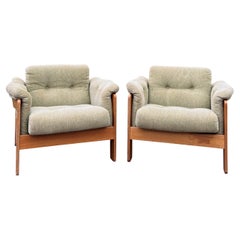 Pair of Mid-Century Danish Teak Niels Eilersen Lounge Chairs