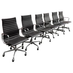 Set of 6 Herman Miller Aluminum Group High Back Office Chairs