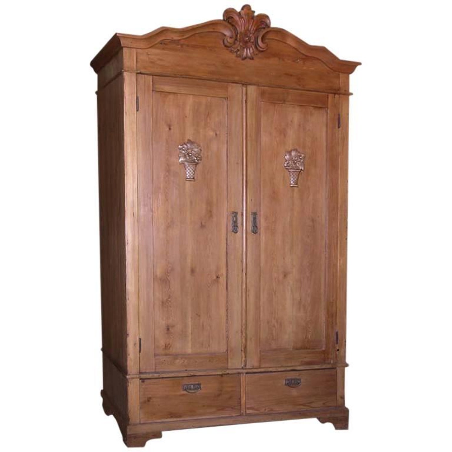 Antique Armoire with Carved Details For Sale at 1stDibs