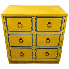 Retro Dorothy Draper Style Espana Chest in Yellow