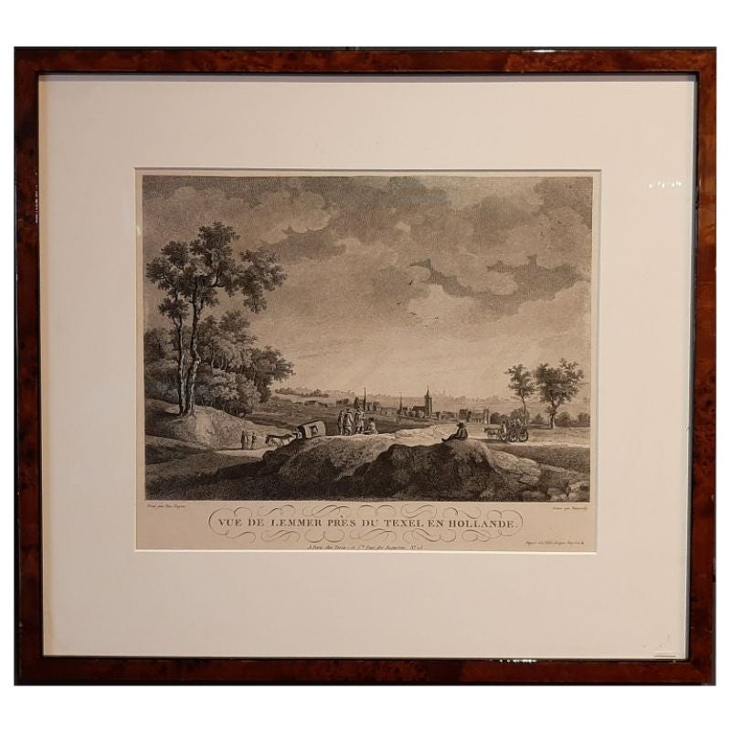 Antique Print of the Village of Lemmer by Demonchy, c.1860 For Sale