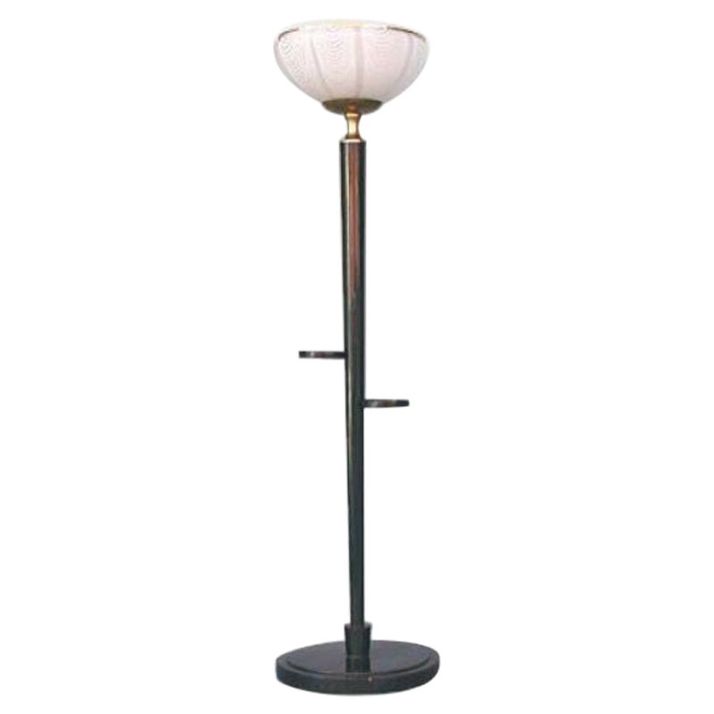 Floor Lamp 1940 Opaline Basin For Sale