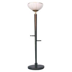 Vintage Floor Lamp 1940 Opaline Basin