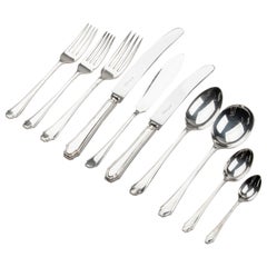 124-Piece Set of Silver Plated Flatware for 12 Persons by Perovetz London