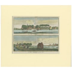 Used Print of the Village of Vreeswijk, The Netherlands, C.1760