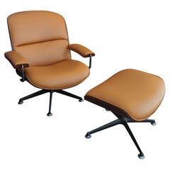 Gorgeous Lounge Chair and Footstool by Ico Parisi for Mim