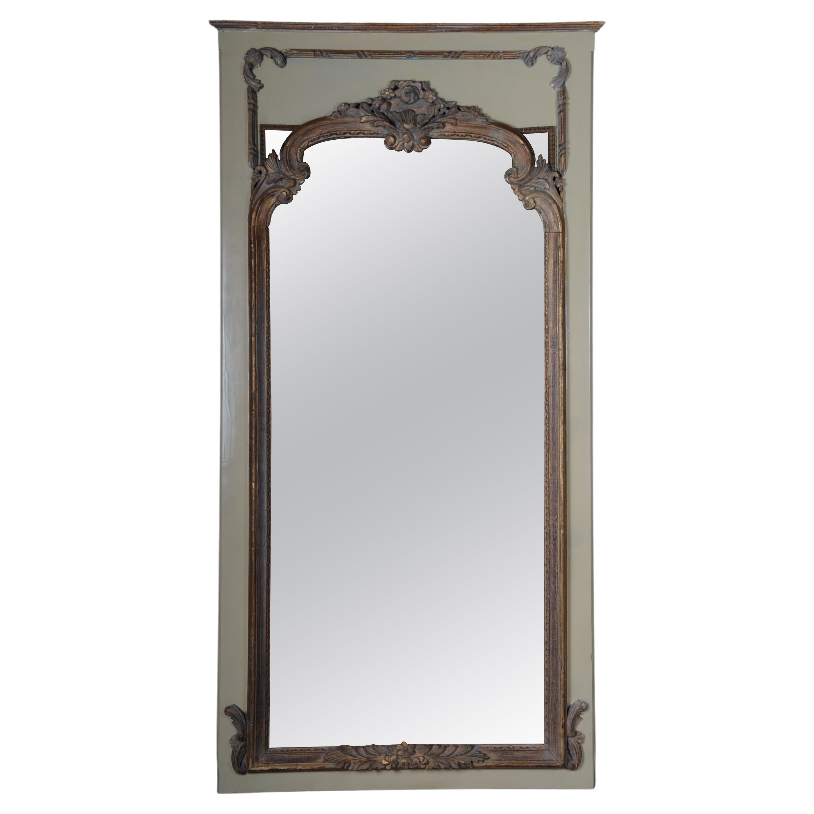 20th Century Large Classicism Full Length Mirror, Beechwood For Sale