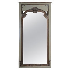 20th Century Large Classicism Full Length Mirror, Beechwood